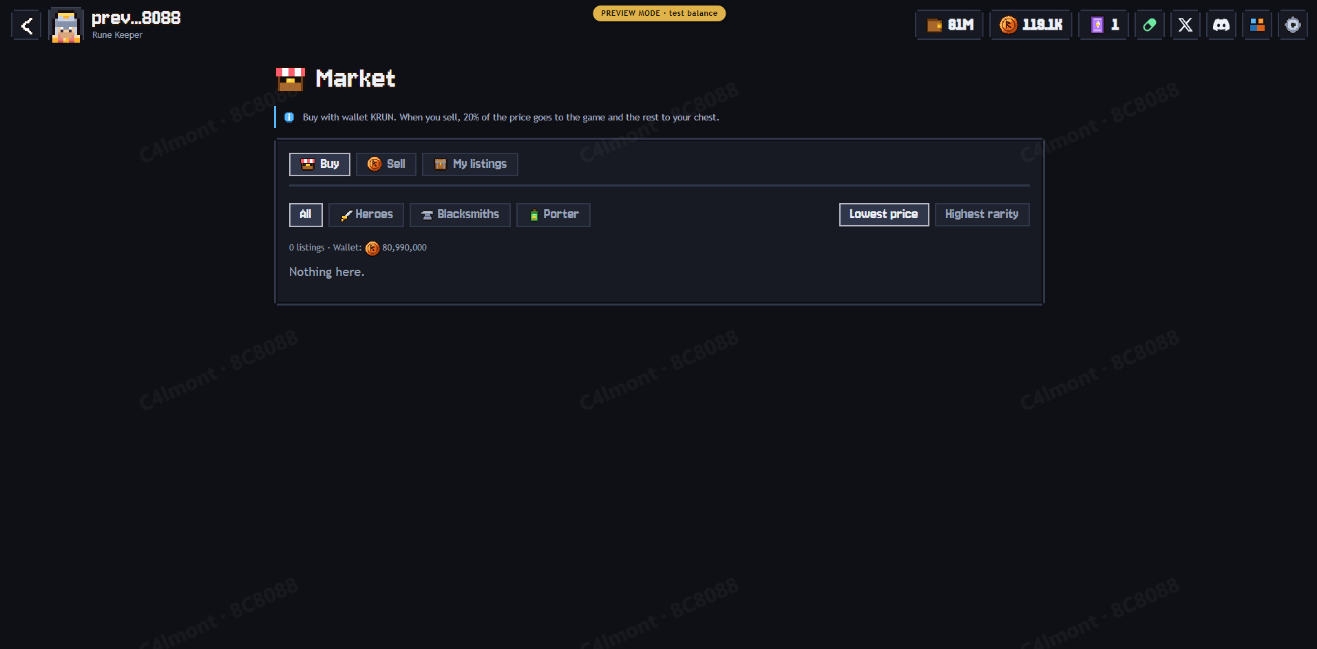 Rune Keepers — 7. Market: trading with other players